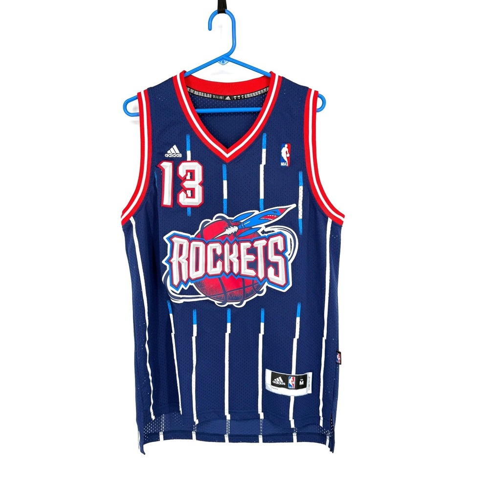 Adidas James Harden 13 NBA Houston Rockets Pinstripe Swingman Jersey Men L Navy
